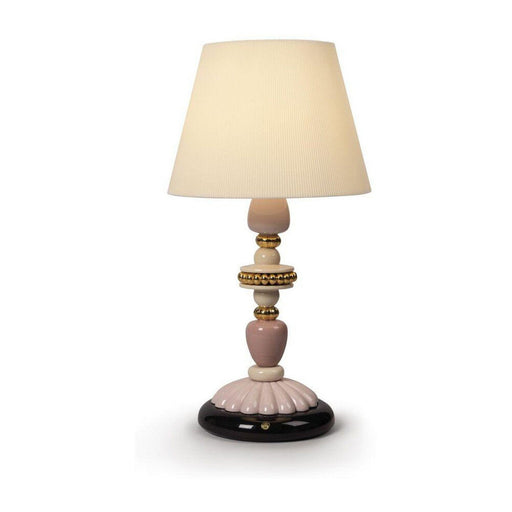 Lladro Firefly Table Lamp Pink and Golden Luster US