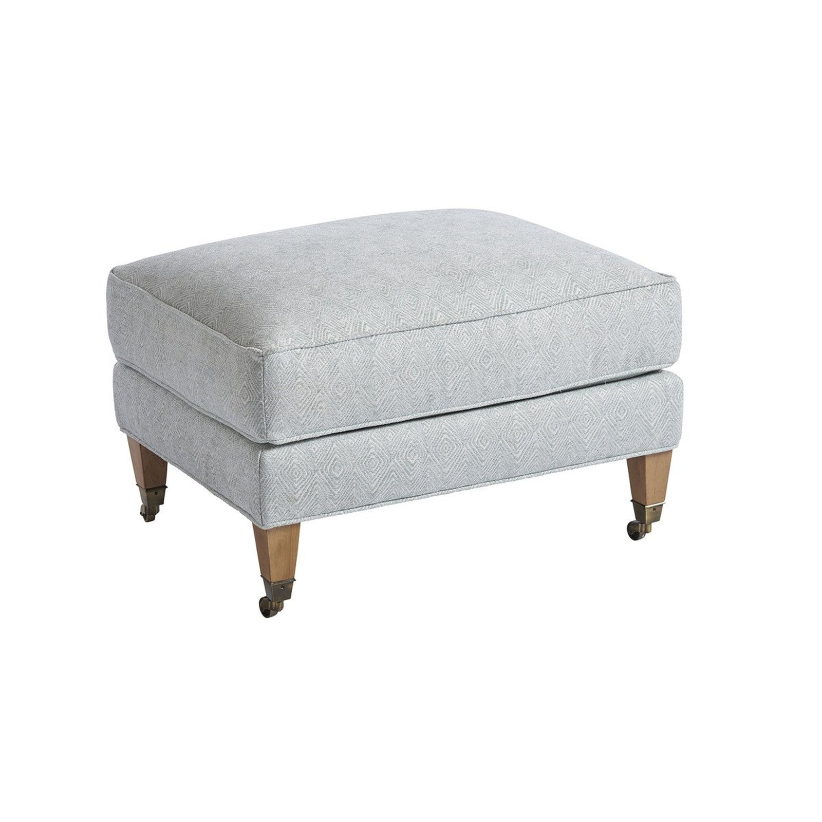 Barclay Butera Upholstery Sydney Ottoman With Brass Caster