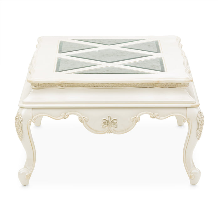 Michael Amini Lavelle Classic Pearl Rectangle Cocktail Table