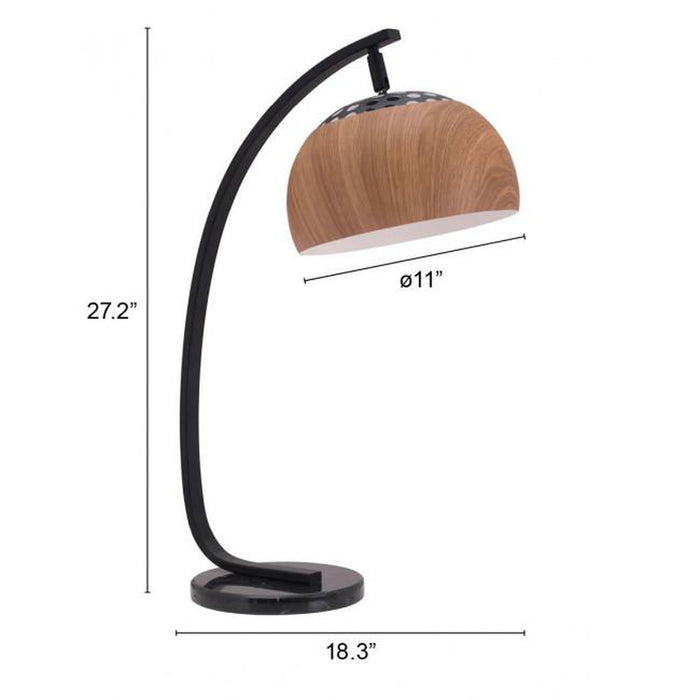 Zuo Brentwood Table Lamp Brown