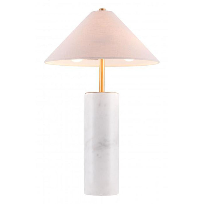 Zuo Ciara Table Lamp Beige & White