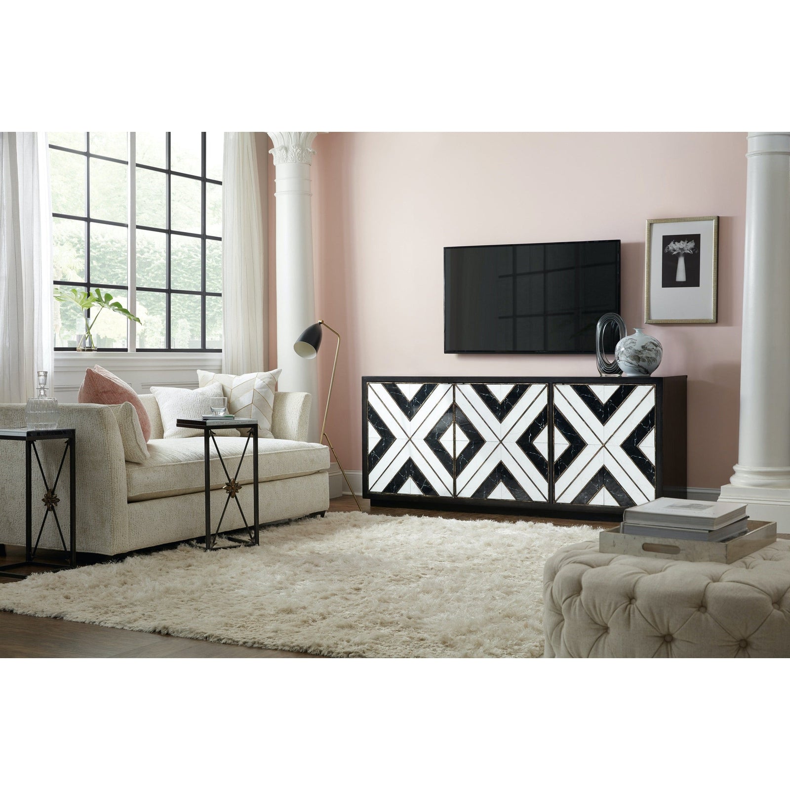 Hooker Furniture Sanctuary Noir Et Blanc Entertainment Console