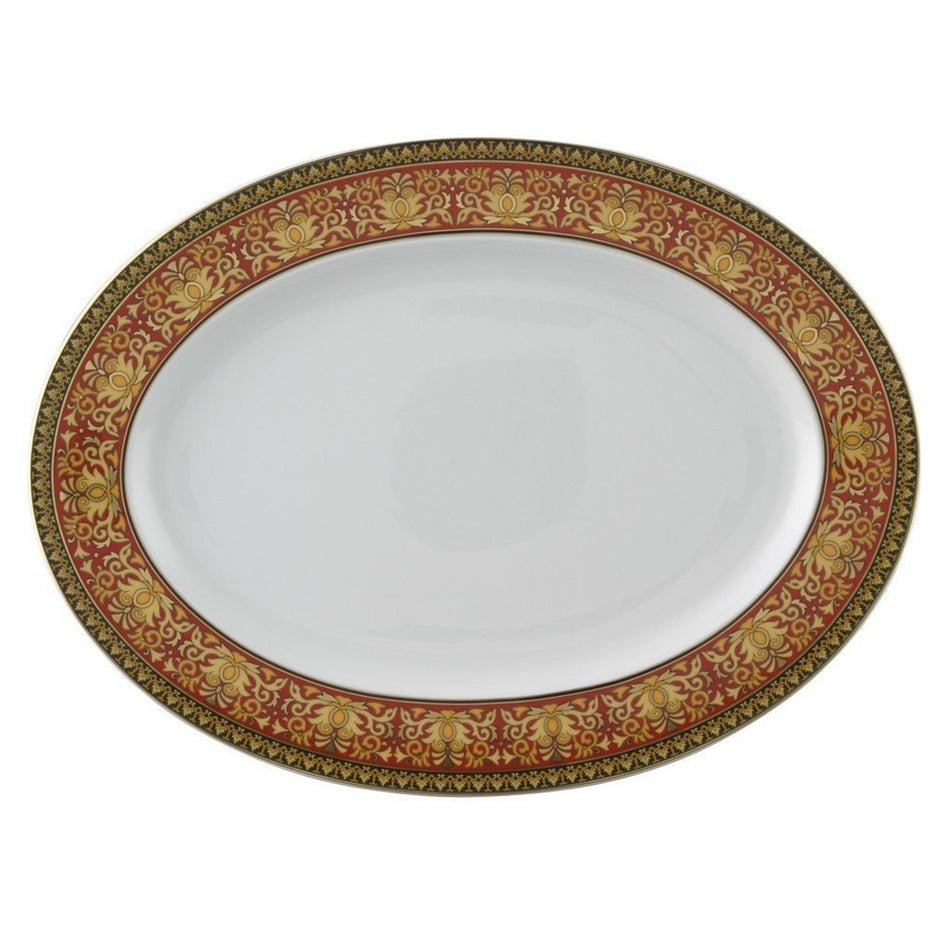 Versace Medusa Red Platter - 15.75 inch
