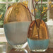 Global Views Oval Vase-Pistachio Amber