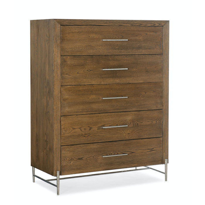 Hooker Furniture Chapman Five-Drawer Chest with Metal Base