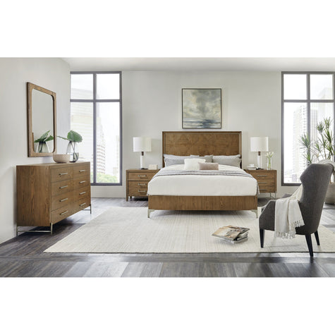 Hooker Furniture Chapman Three-Drawer Nightstand with Metal Base