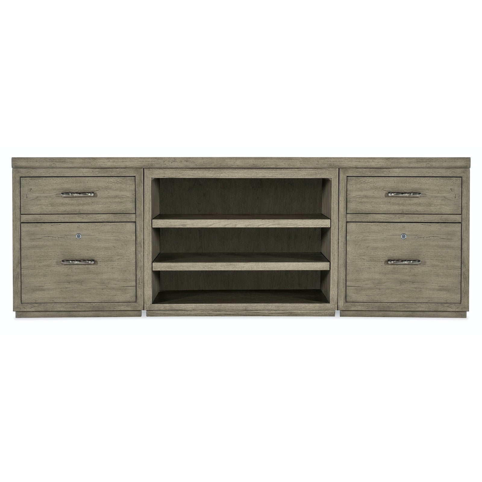 Hooker Furniture Linville Falls Credenza with 2 Small Files and Open Cabinet- 84