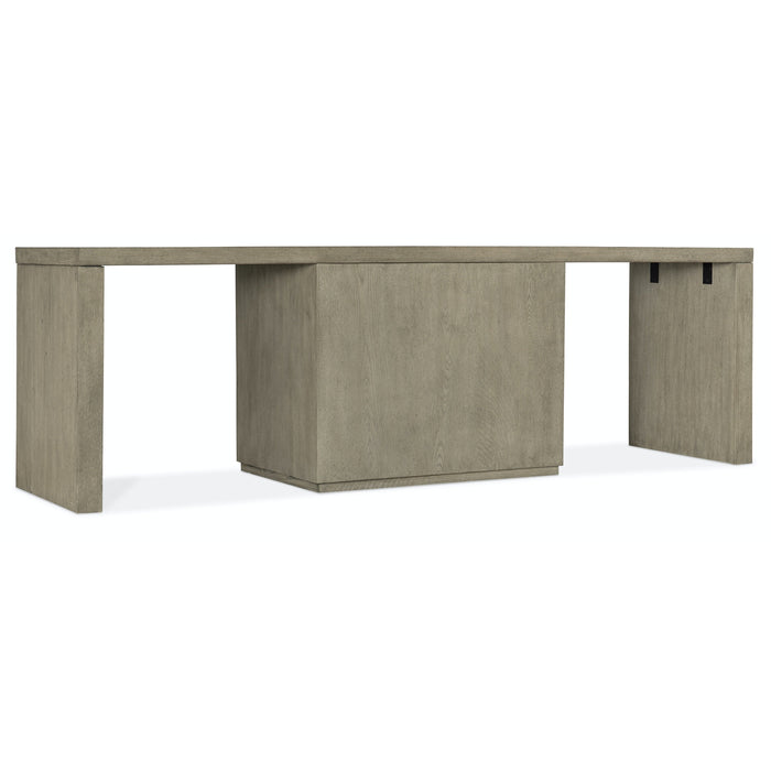 Hooker Furniture Linville Falls Desk with Open Cabinet and 2 Legs - 96"