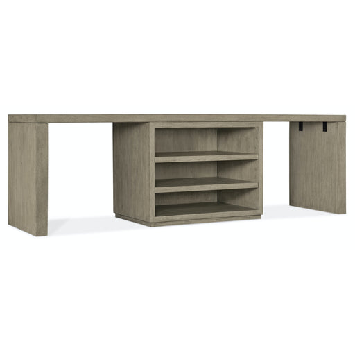 Hooker Furniture Linville Falls Desk with Open Cabinet and 2 Legs - 96"