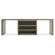 Hooker Furniture Linville Falls Desk with Open Cabinet and 2 Legs - 96