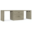 Hooker Furniture Linville Falls Desk with Lateral File and 2 Legs - 96