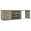 Hooker Furniture Linville Falls Desk with Small File, Open Cabinet and Leg - 96