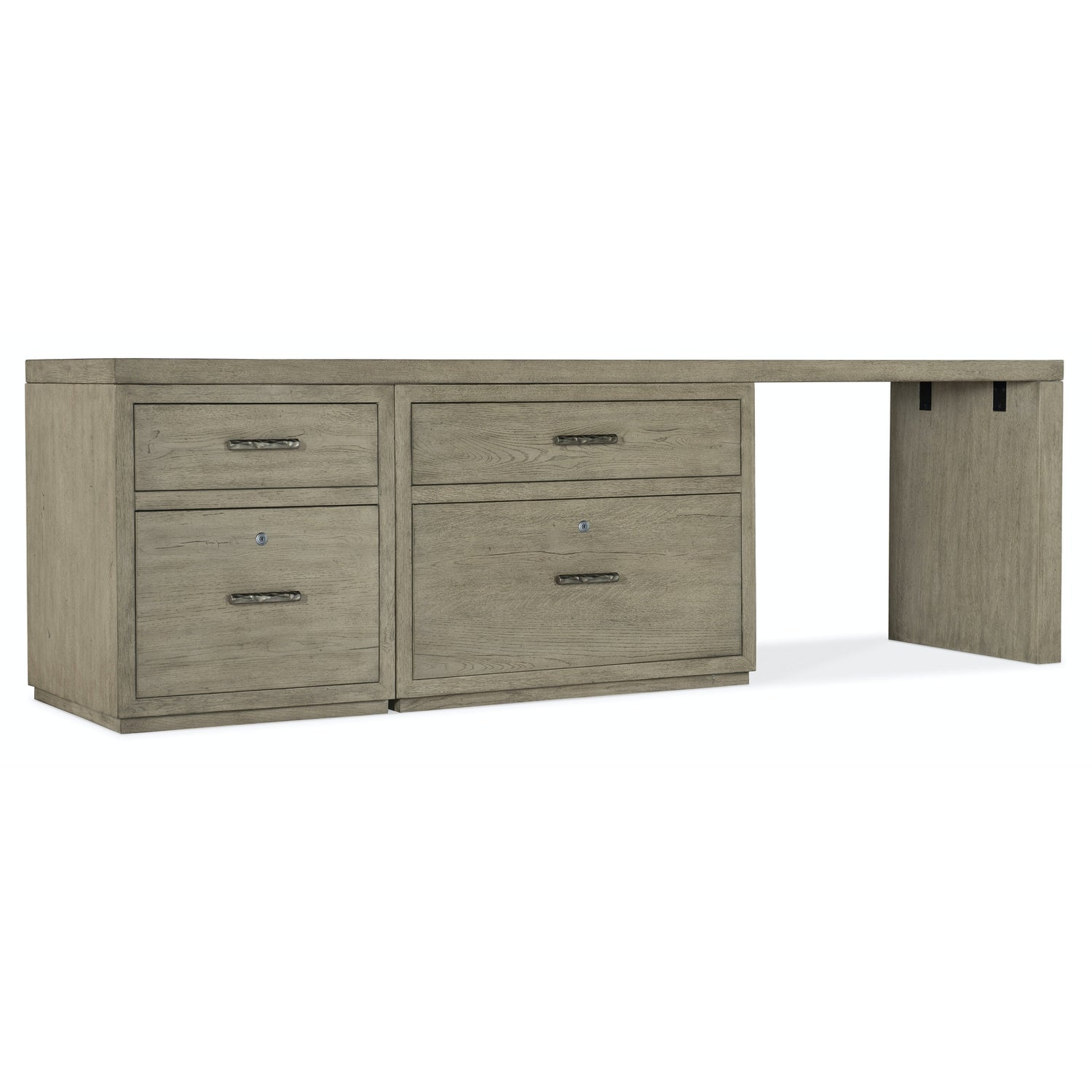 Hooker Furniture Linville Falls Desk with Small File, Lateral File and Leg - 96"