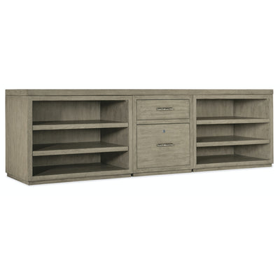 Hooker Furniture Linville Falls Credenza with Small File and 2 Open Cabinets - 96"