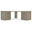 Hooker Furniture Linville Falls Corner Combo Desk with 2 Small Files