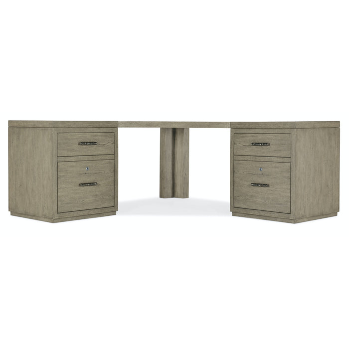 Hooker Furniture Linville Falls Corner Combo Desk with 2 Small Files