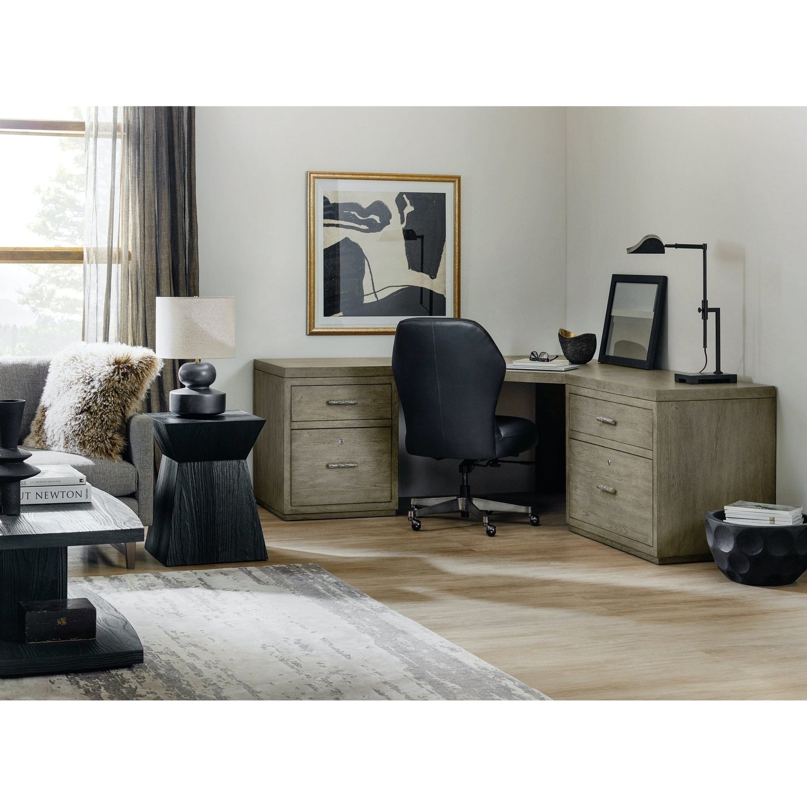 Hooker Furniture Linville Falls Corner Combo Desk with 2 Small Files
