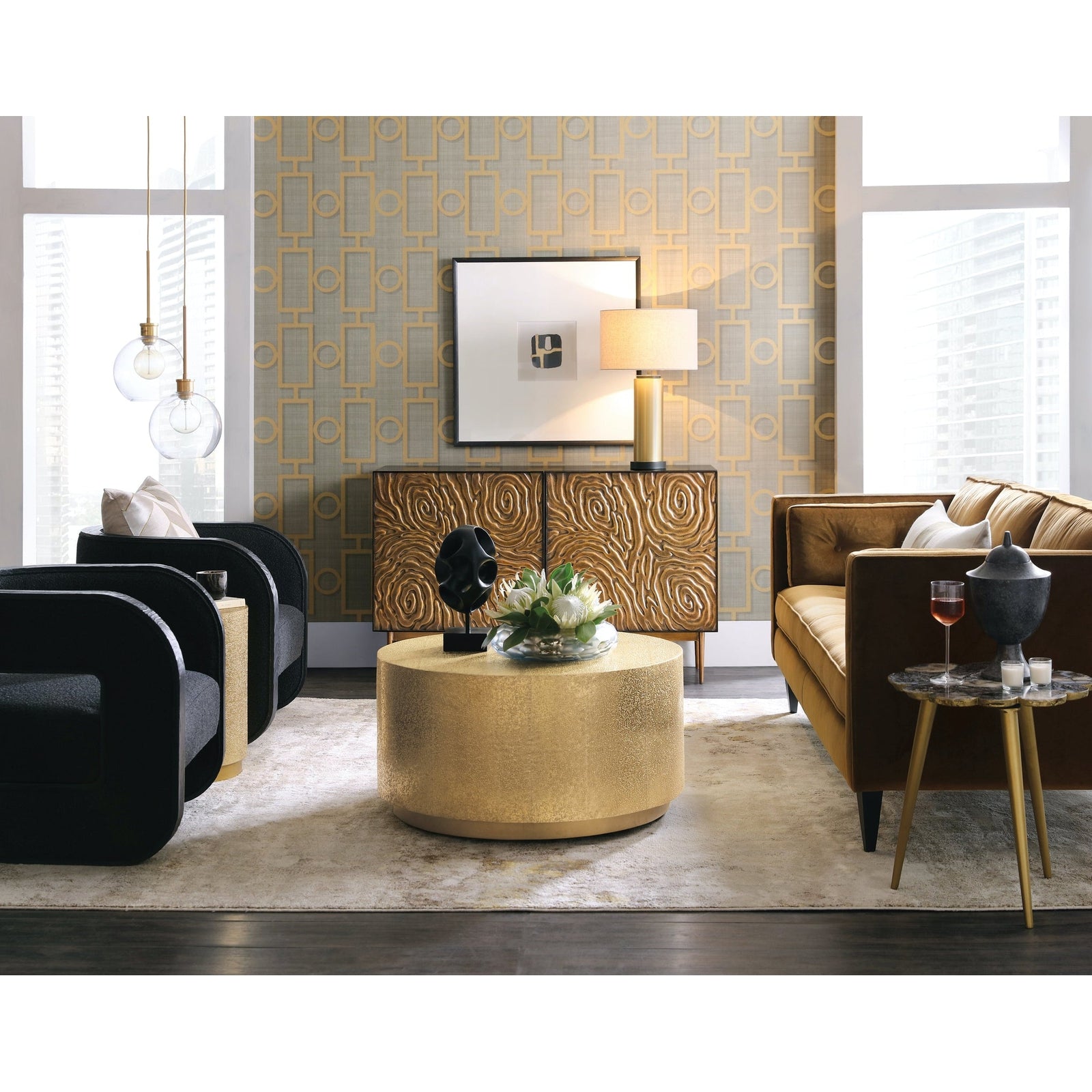 Hooker Furniture Melange Fingerprints Two Door Credenza