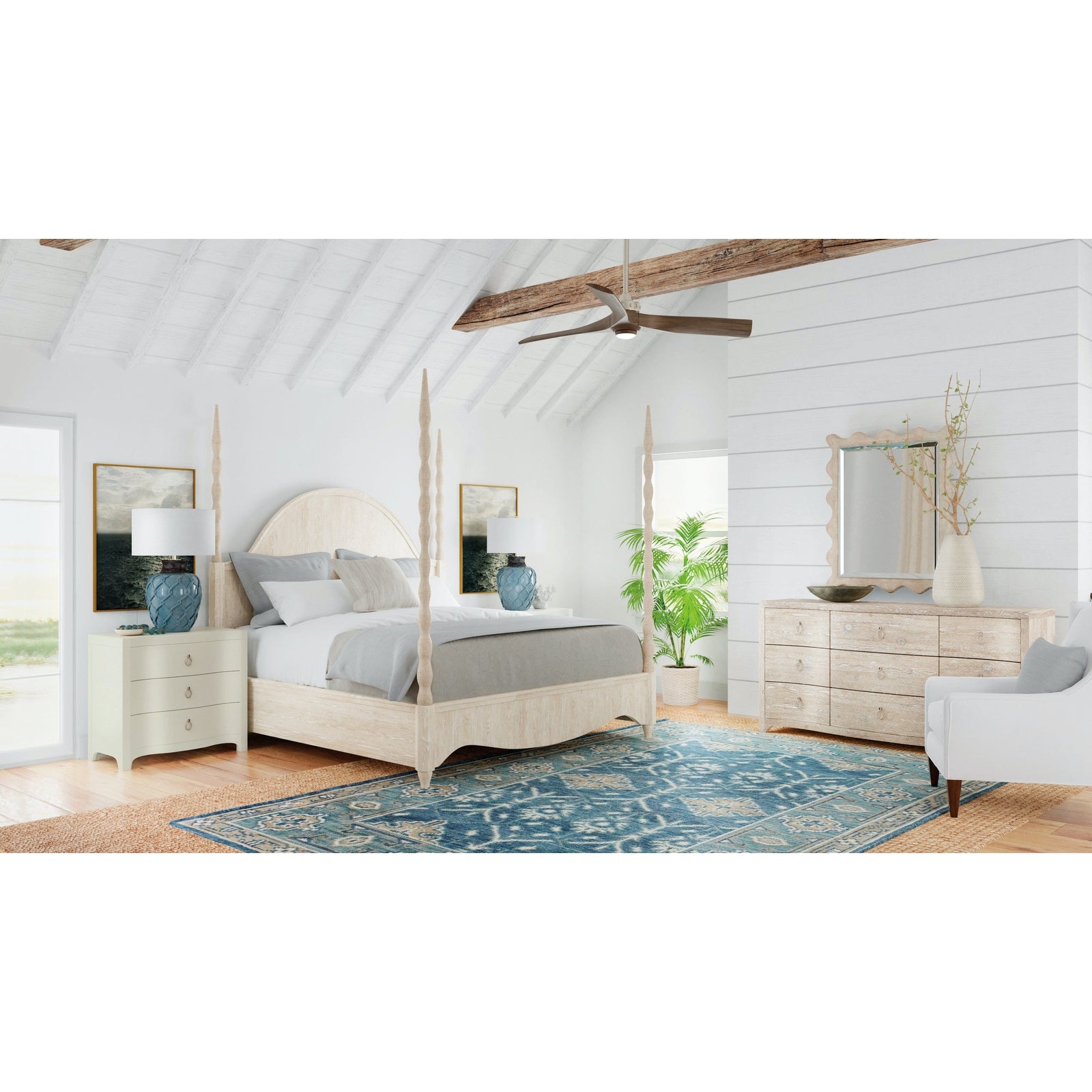 Hooker Furniture Serenity Antigua Three Drawer Nightstand