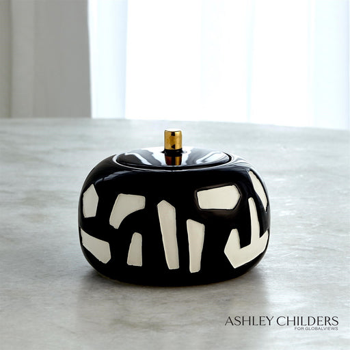Global Views Abstract Gold Jar by Ashley Childers