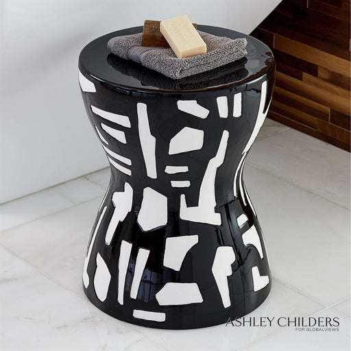 Global Views Abstract Stool by Ashley Childers