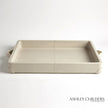 Global Views Tiburtina Tray in Mist Leather by Ashley Childers