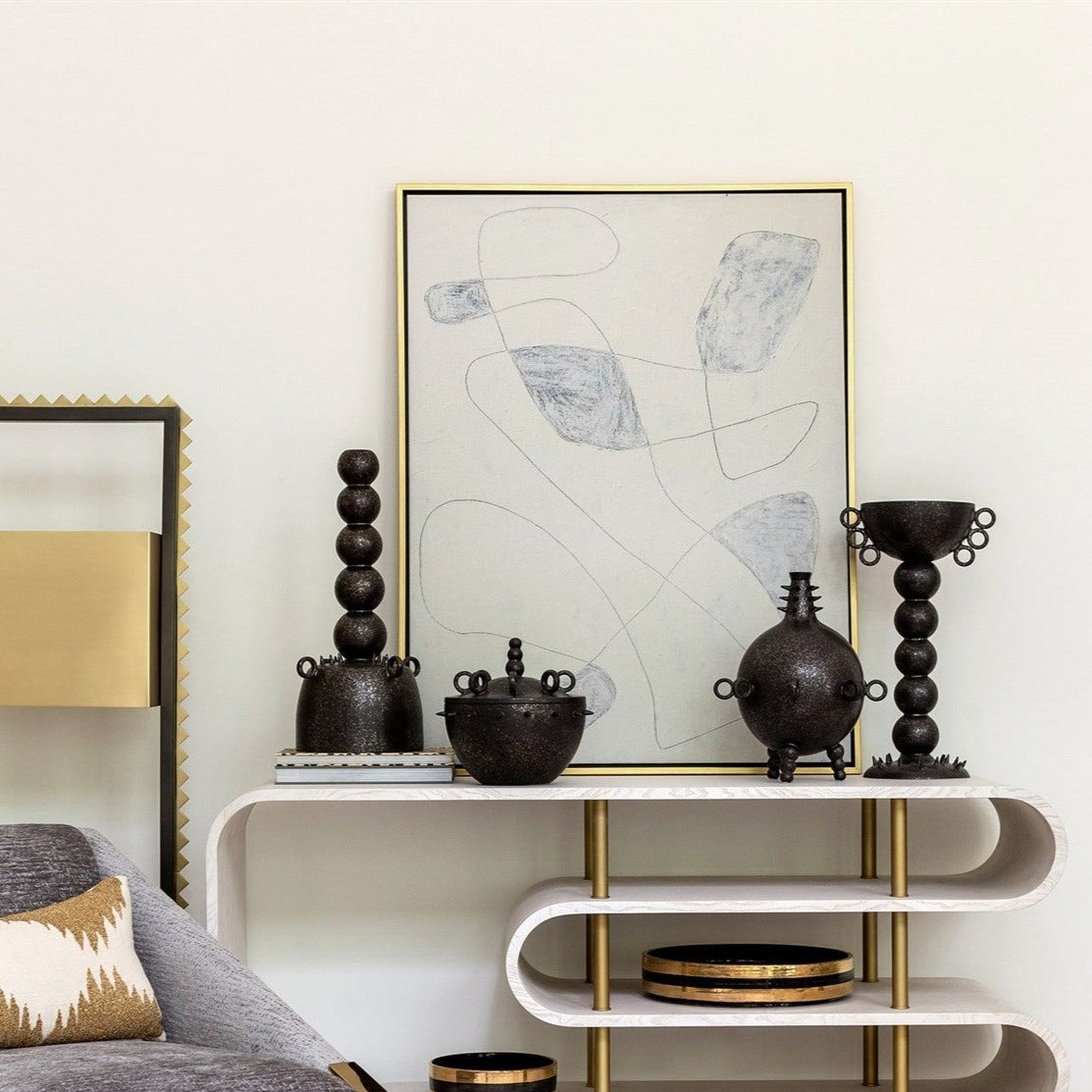 Global Views Scratch Loops Framed Art by Ashley Childers