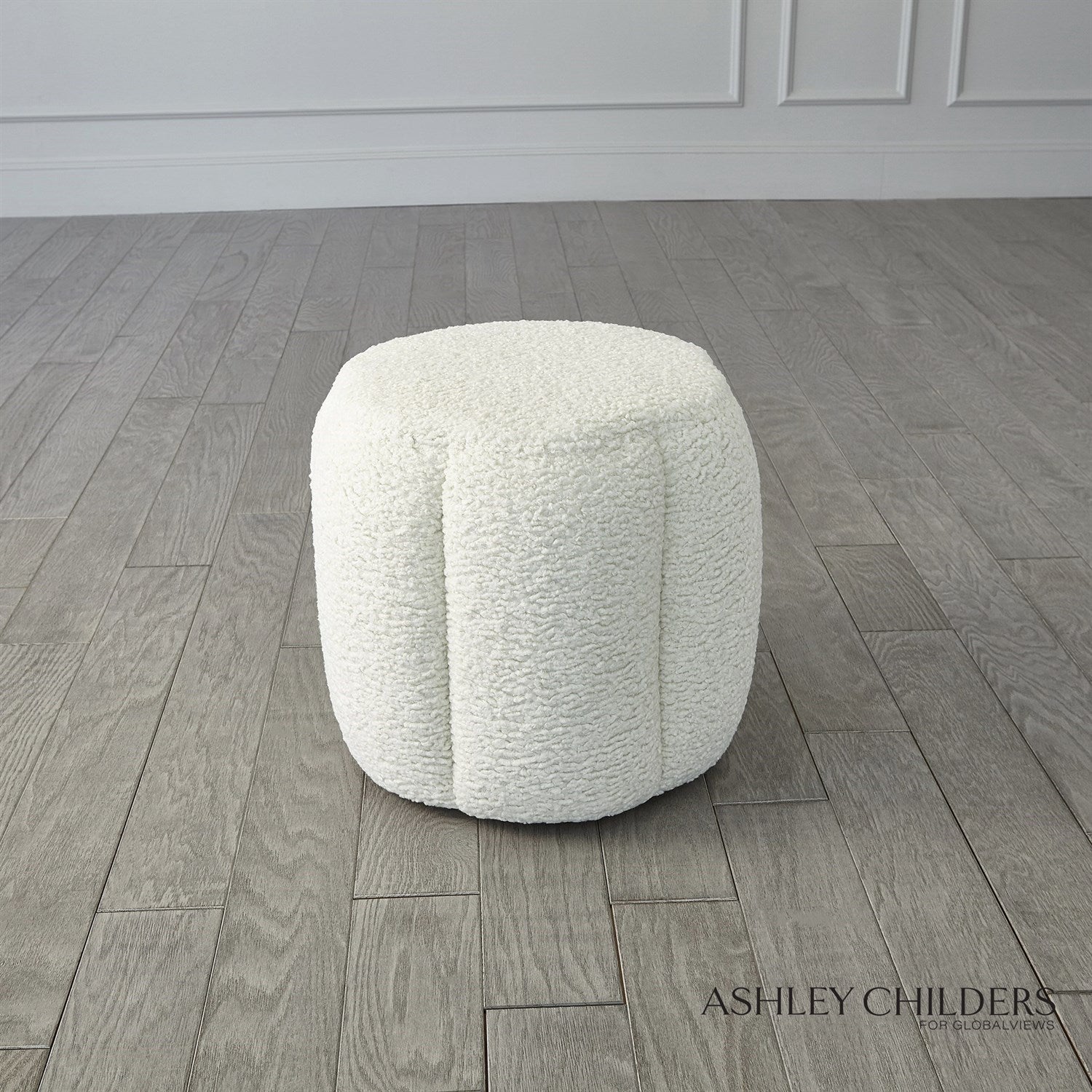Global Views Tuffet Ottoman Sheepskin by Ashley Childers