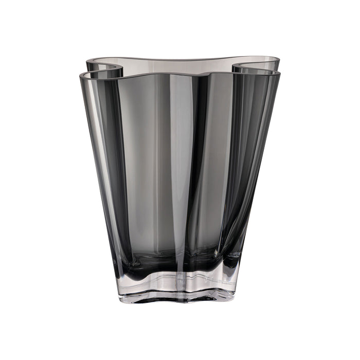 Rosenthal Flux Gray Crystal Vase - 10 1/4 Inch