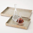 Global Views Champagne Silver Leaf Rectangle Tray