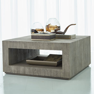 Global Views Driftwood Square Coffee Table