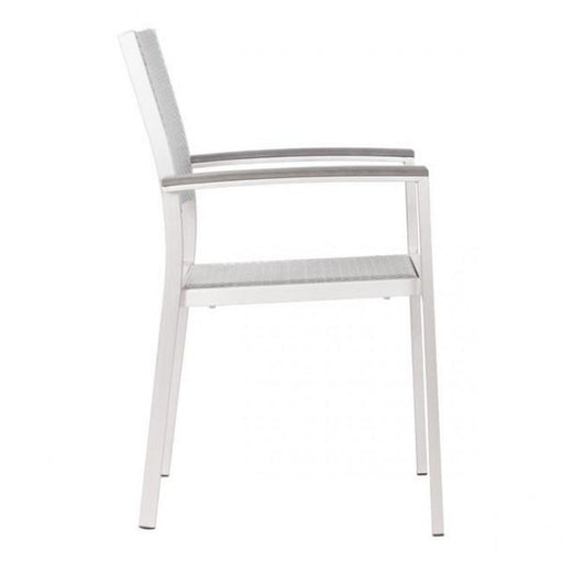 Zuo Metropolitan Arm Chair Brushed Aluminum - Set of 2