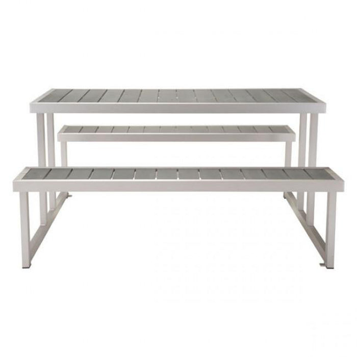 Zuo Cuomo Picnic Table Brushed Aluminum