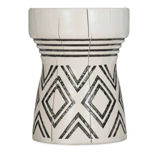 Hooker Furniture Commerce & Market Carved Stump Side Table