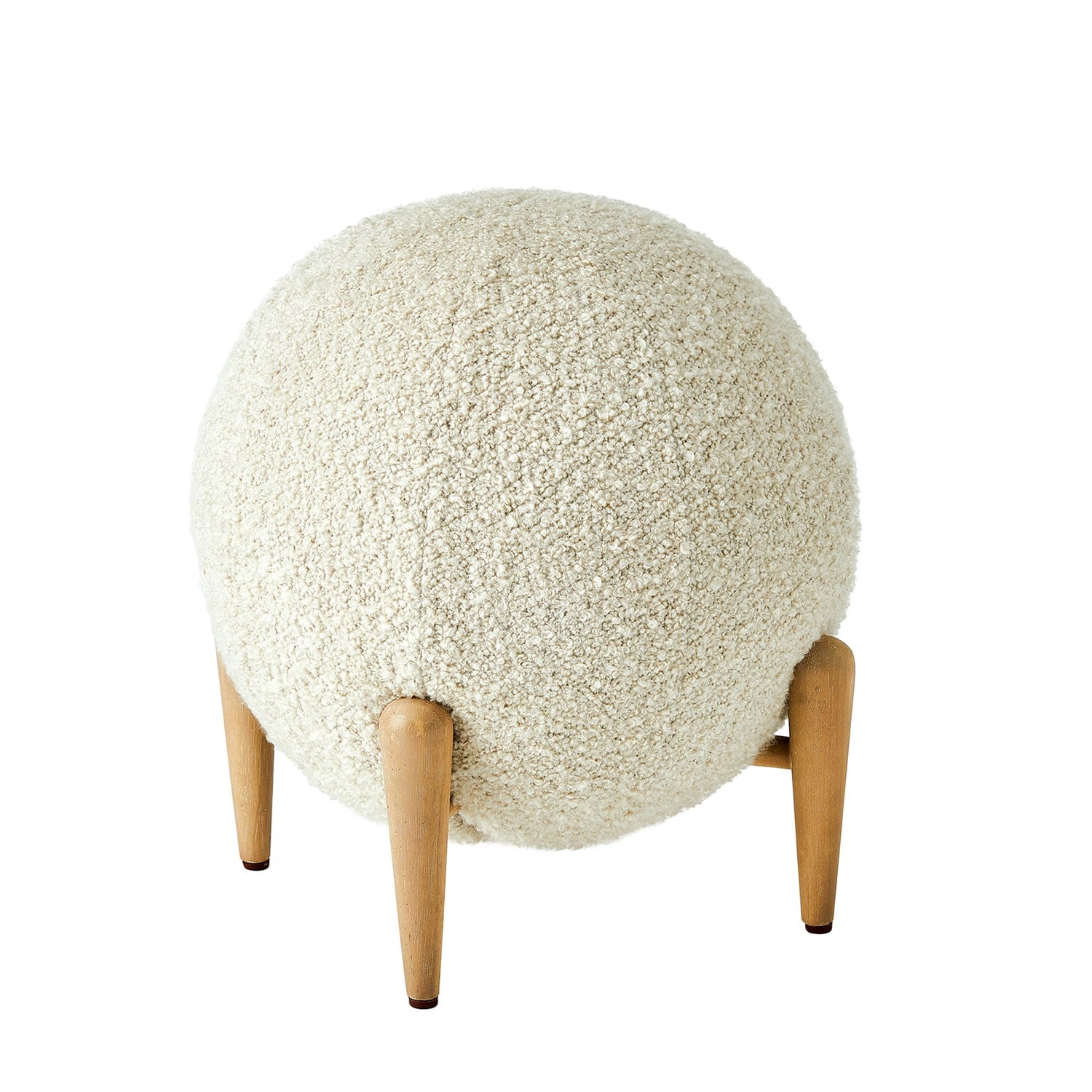 Global Views Shearling Ball Stool by Ashley Childers