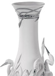 Lladro Herons' Realm Vase Silver Lustre