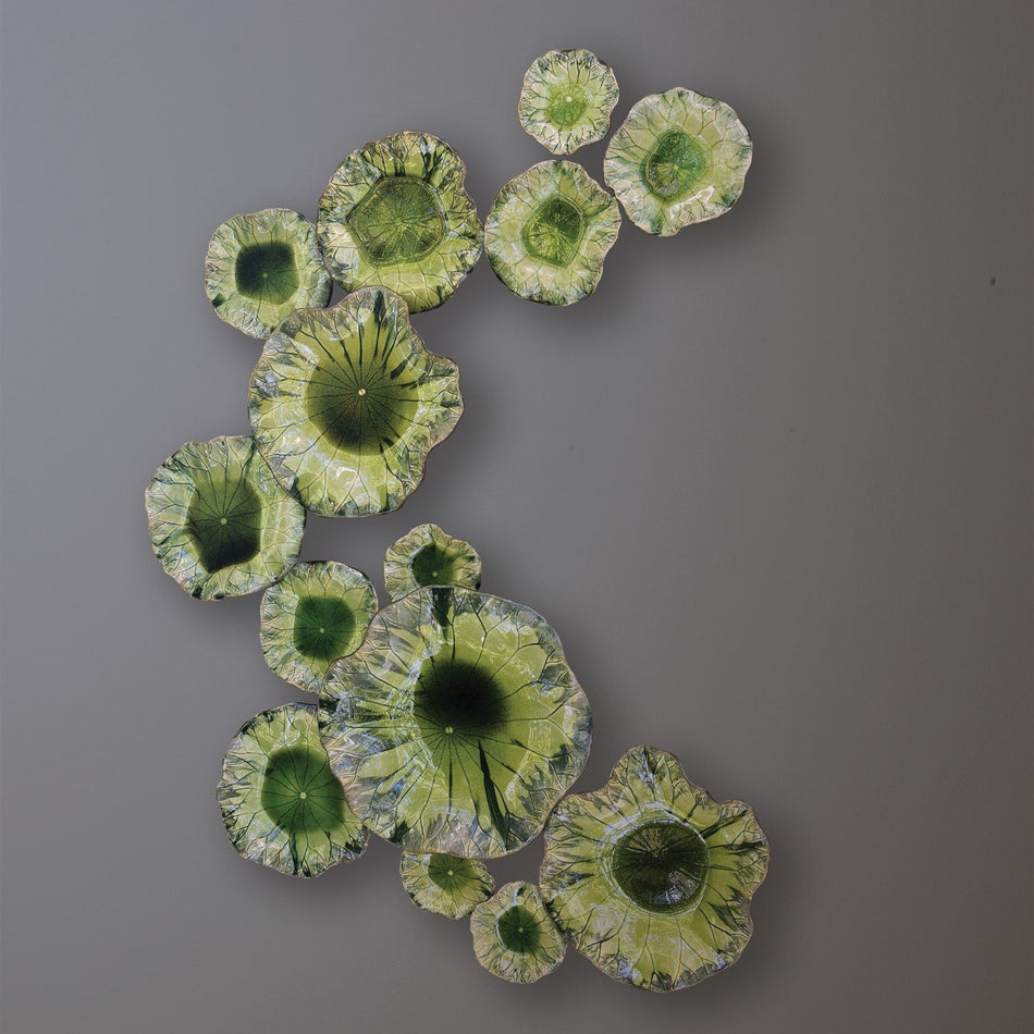 Global Views Free Formed Lily Plate-Green