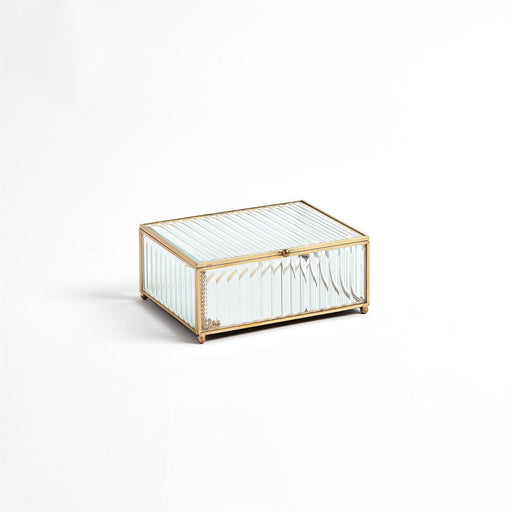 Global Views Reeded Glass Box Clear
