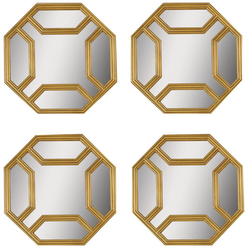 Maitland Smith Sale Set of Four Octagonal Gold Gilt Mirrors