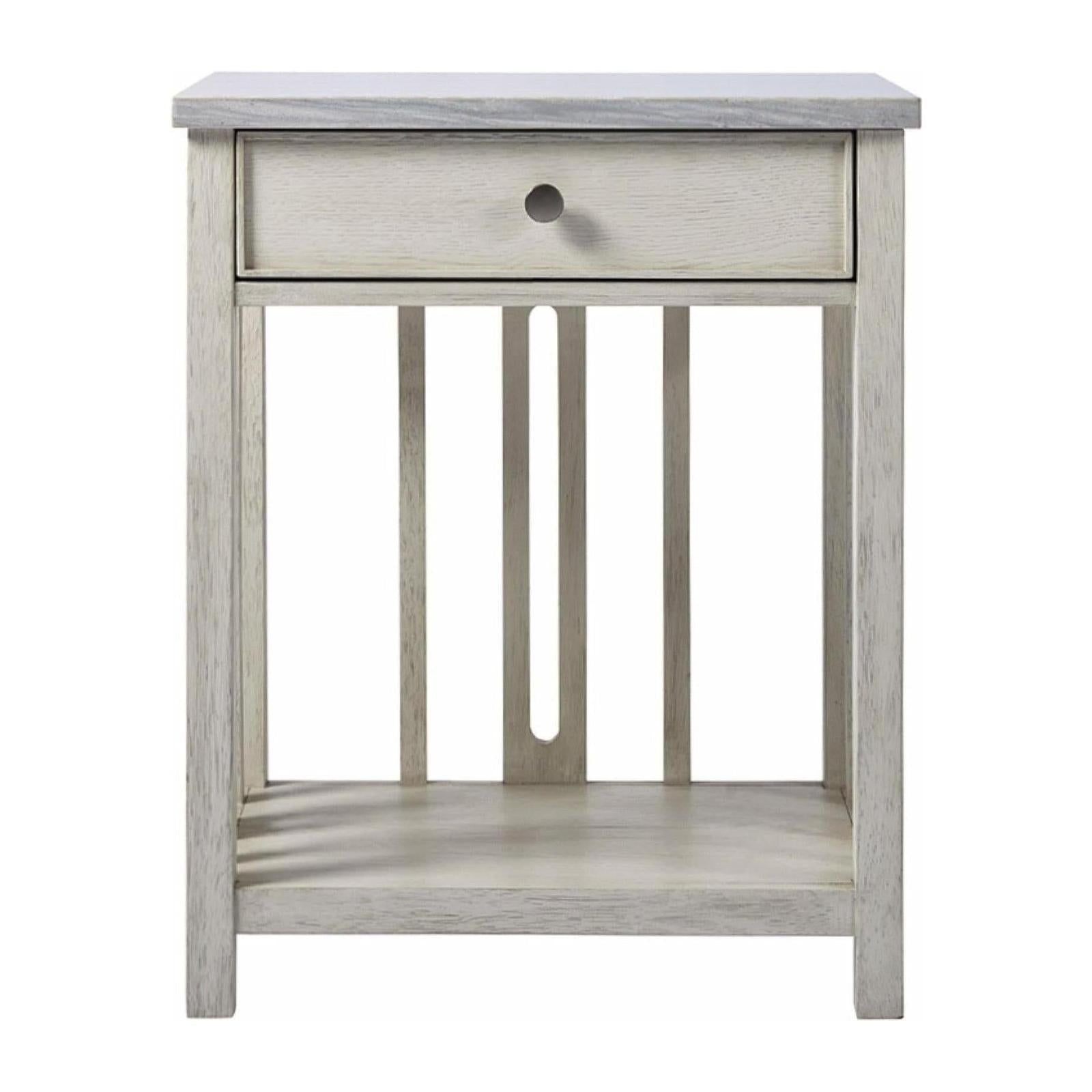 Universal Furniture Coastal Living Bedside Table with Stone Top
