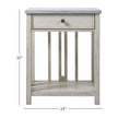 Universal Furniture Coastal Living Bedside Table with Stone Top