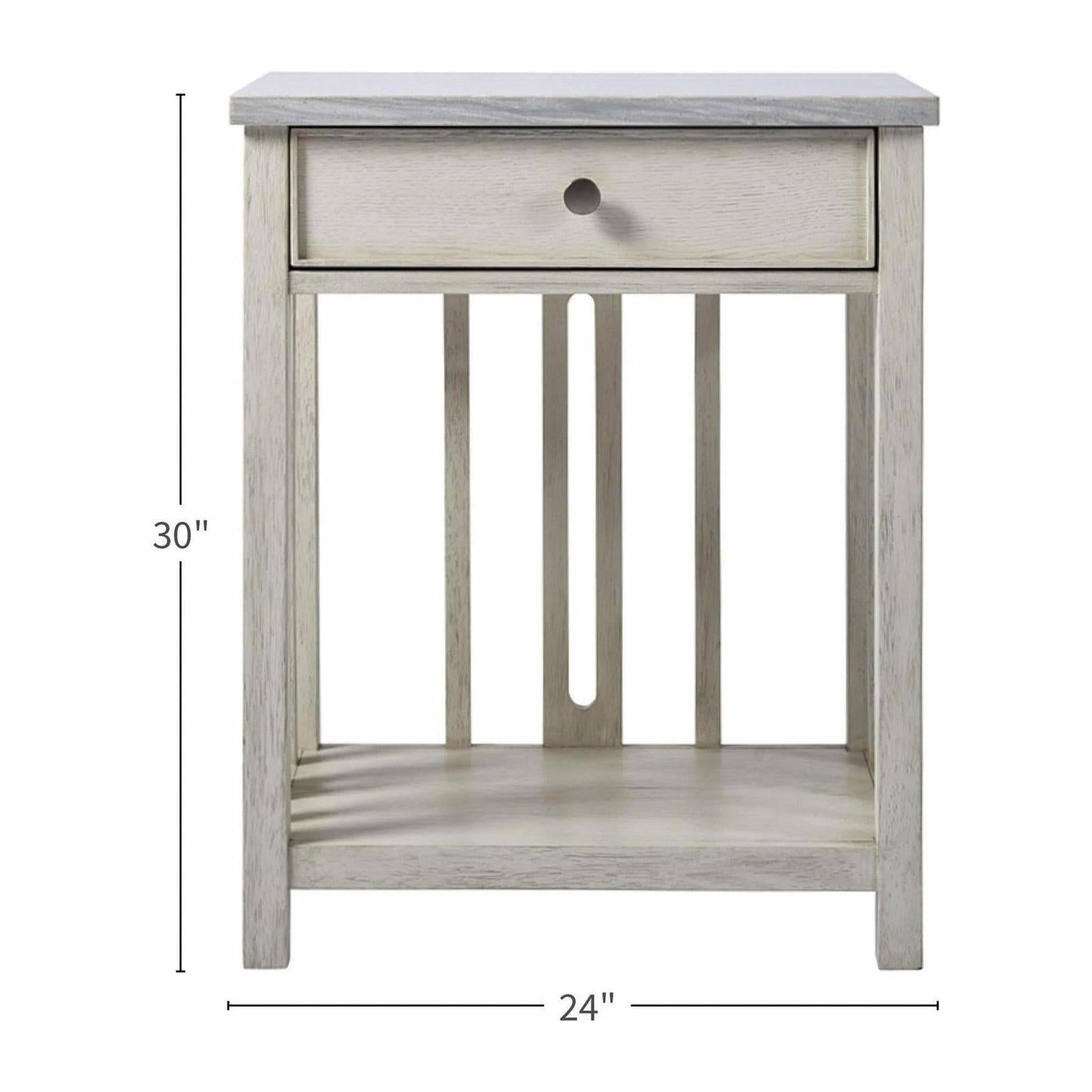 Universal Furniture Coastal Living Bedside Table with Stone Top