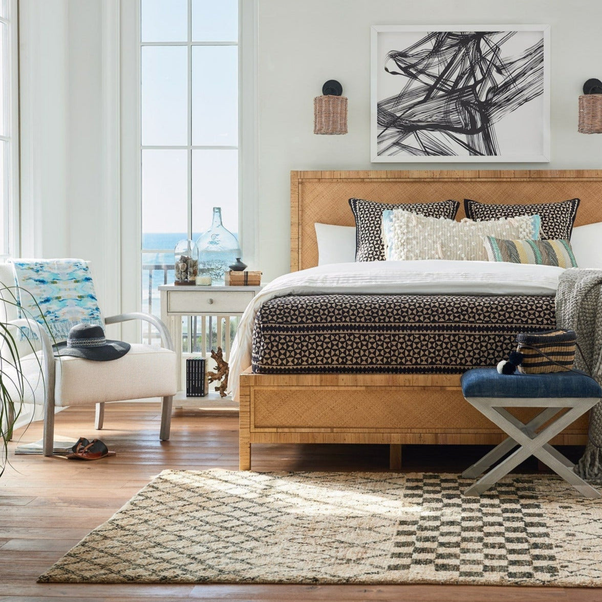 Universal Furniture Coastal Living Bedside Table with Stone Top