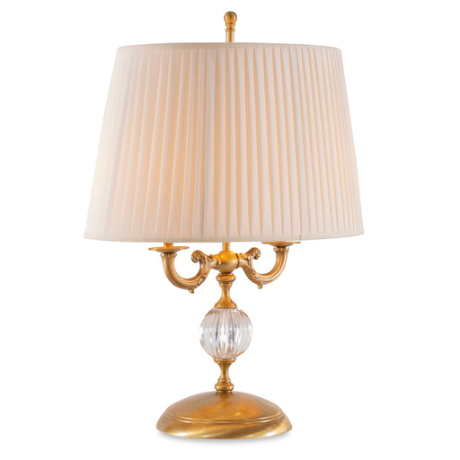 Maitland Smith Sale Aged Brass Table Lamp with Crystal Insert