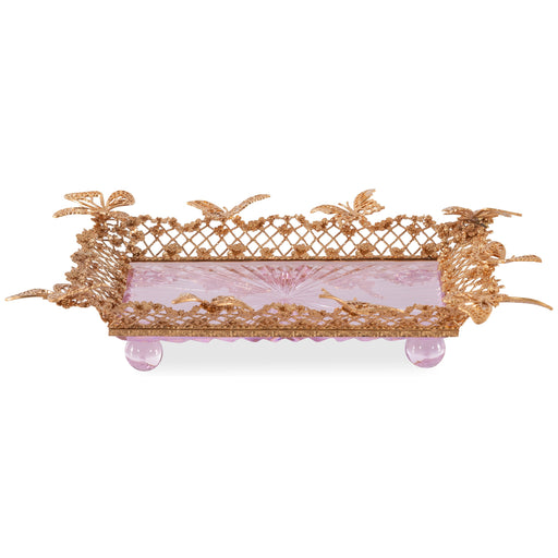 Maitland Smith Sale Pink Carved Butterfly Tray