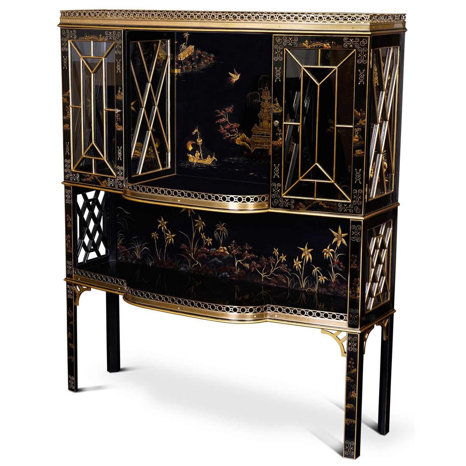 Maitland Smith Sale Chinoiserie Bar Cabinet SH12-122418
