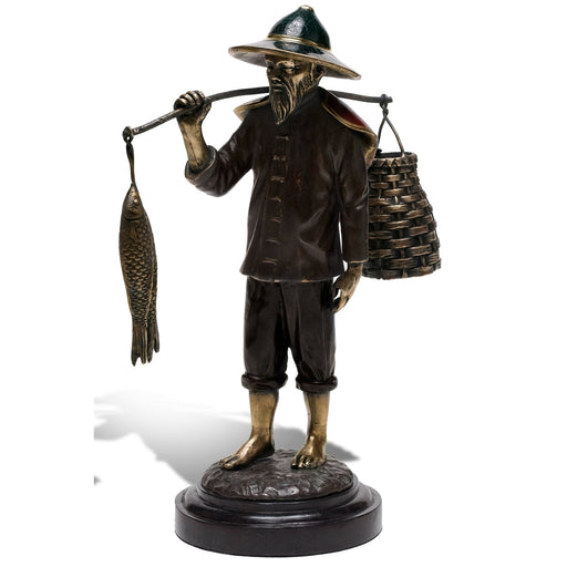 Maitland Smith Sale Chinese Fisherman Sculpture SH41-090216