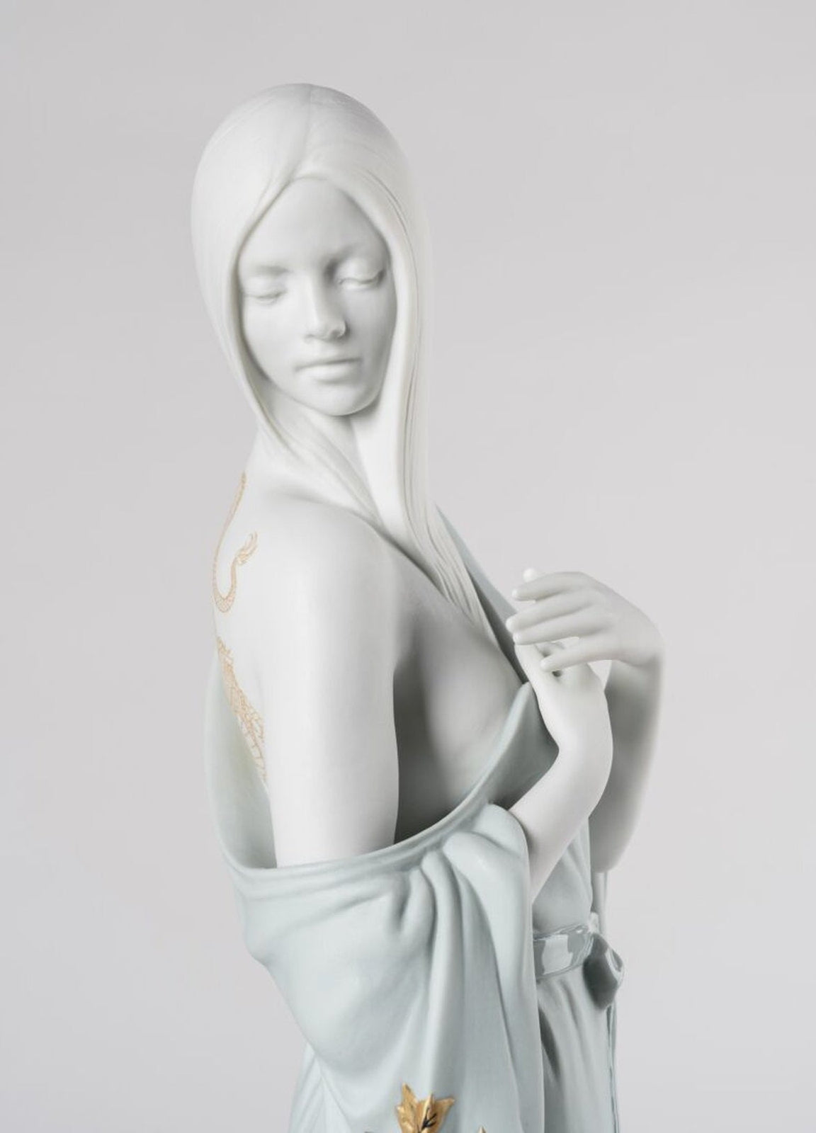 Lladro Beauty with dragon tattoo Woman Figurine