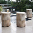 Global Views Round Teeter Totter Stone Table