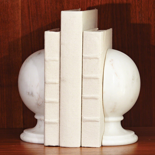 Global Views Set of 2 Marble Sphere Bookends